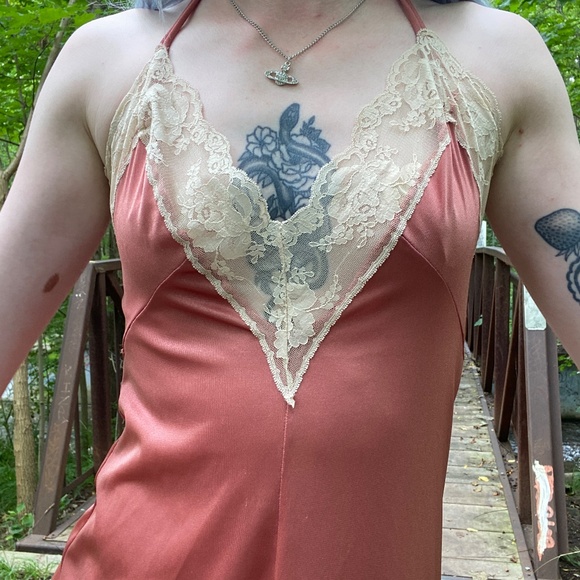 Vintage Maxi Lace Slip Dress - Picture 6 of 9